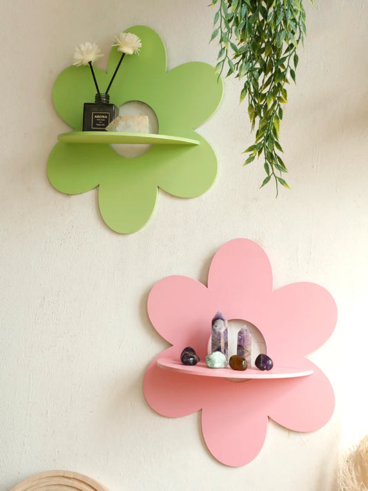 Étagère murale Soléa bohème pour cristaux et décoration