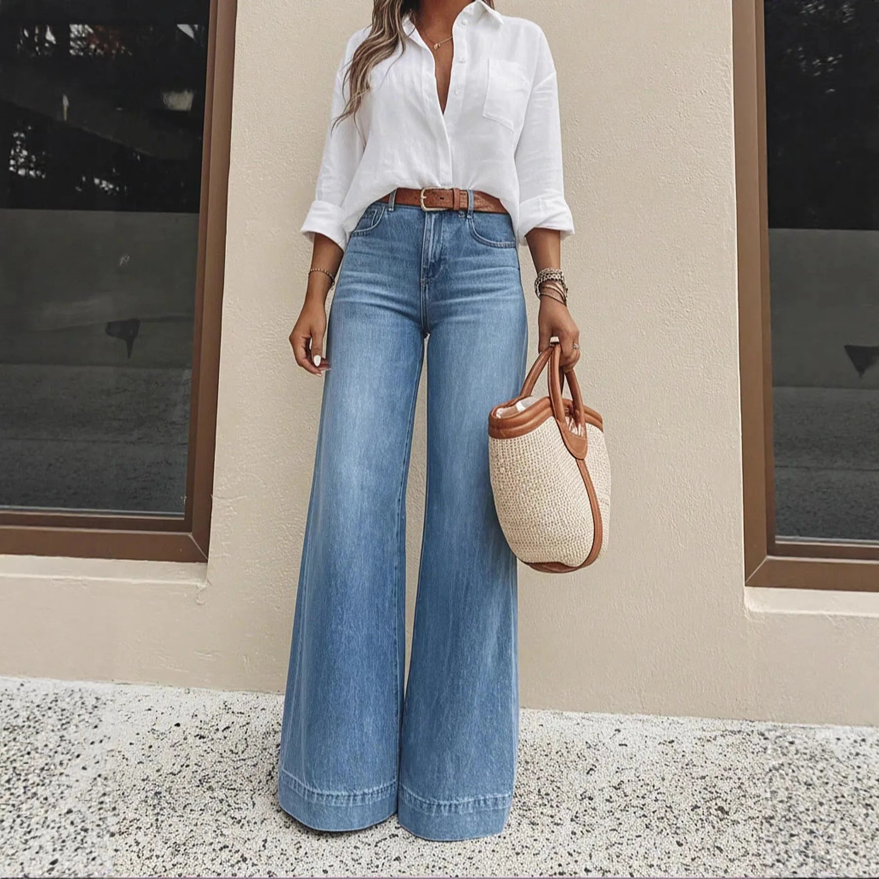 Jean Camille vintage coupe wide leg pour femme