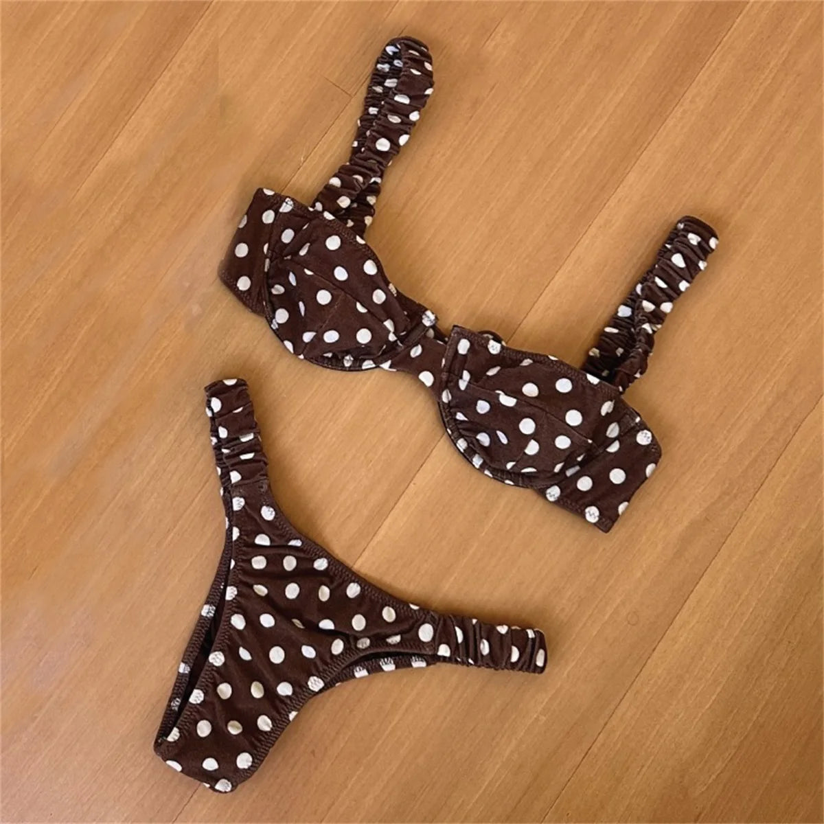 Bikini push-up Ava à pois pour femme