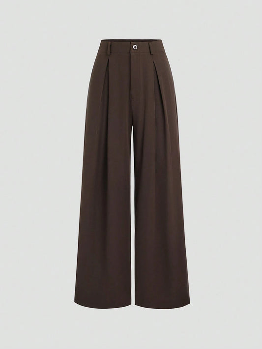 Pantalon Camille palazzo plissé pour femme