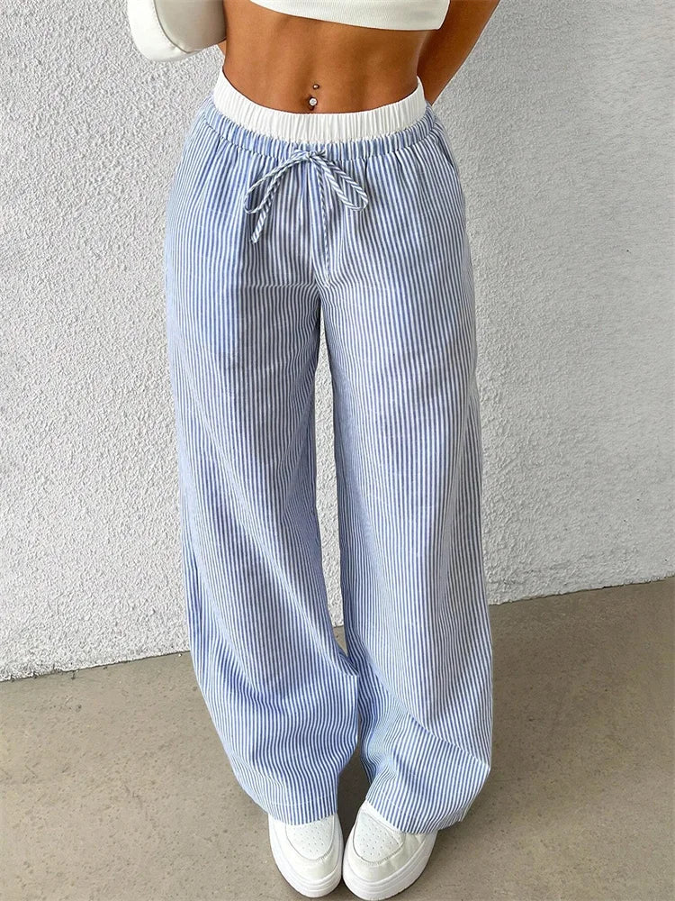 Pantalon Camille palazzo plissé pour femme