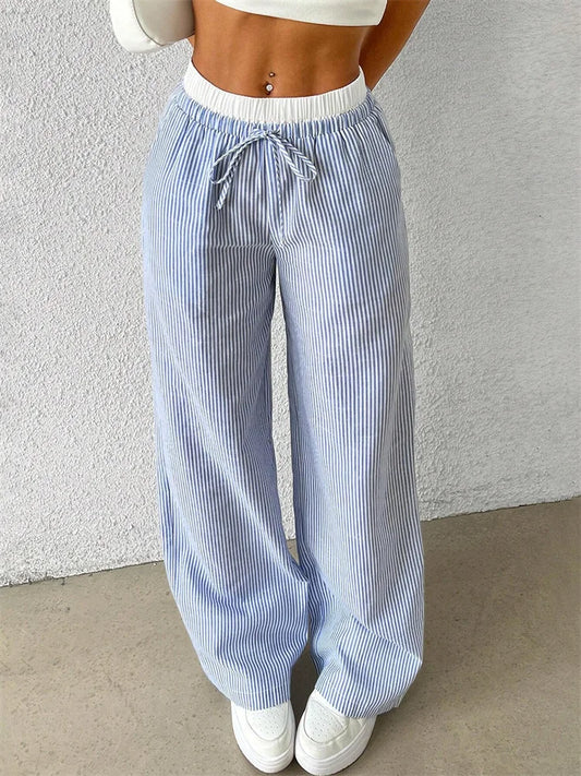 Pantalon Camille palazzo plissé pour femme