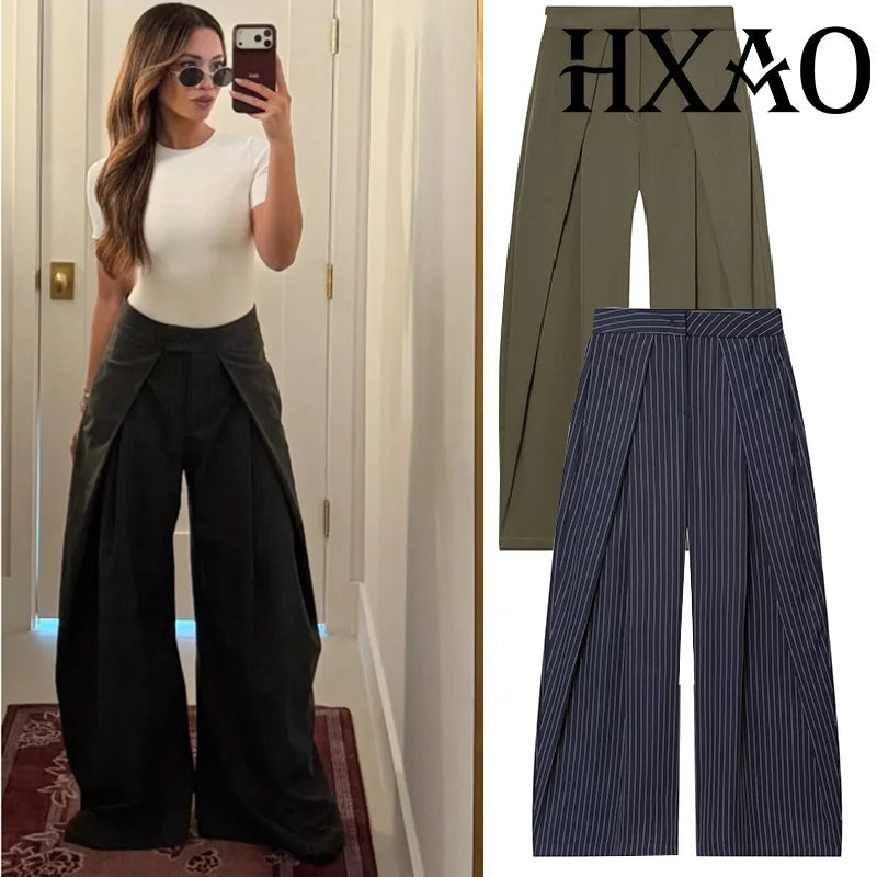 Pantalon Élina tailleur rayé pour femme