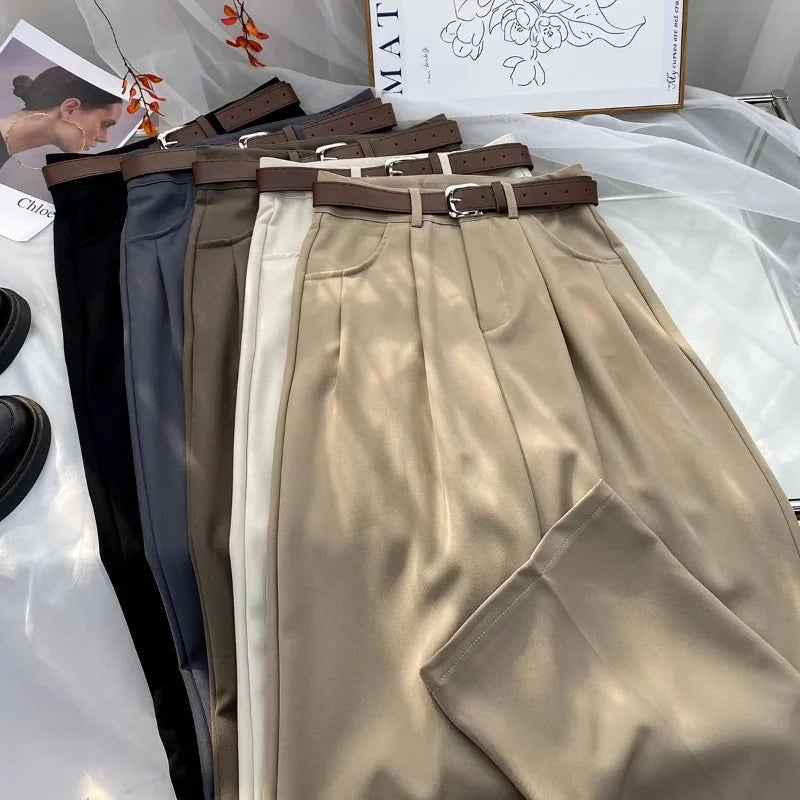 Pantalon Élina tailleur taille haute pour femme