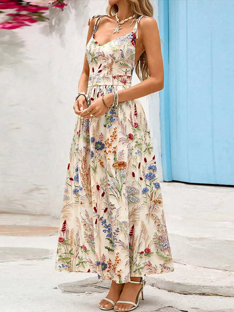 Robe Rosalie longue fleurie pour femme