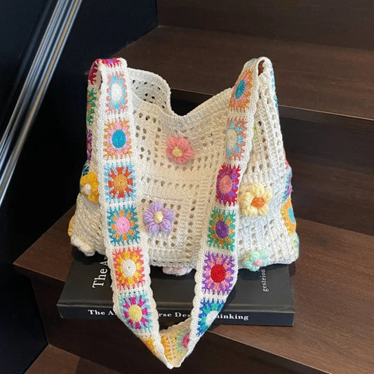 Sac Flora en crochet bohème pour femme