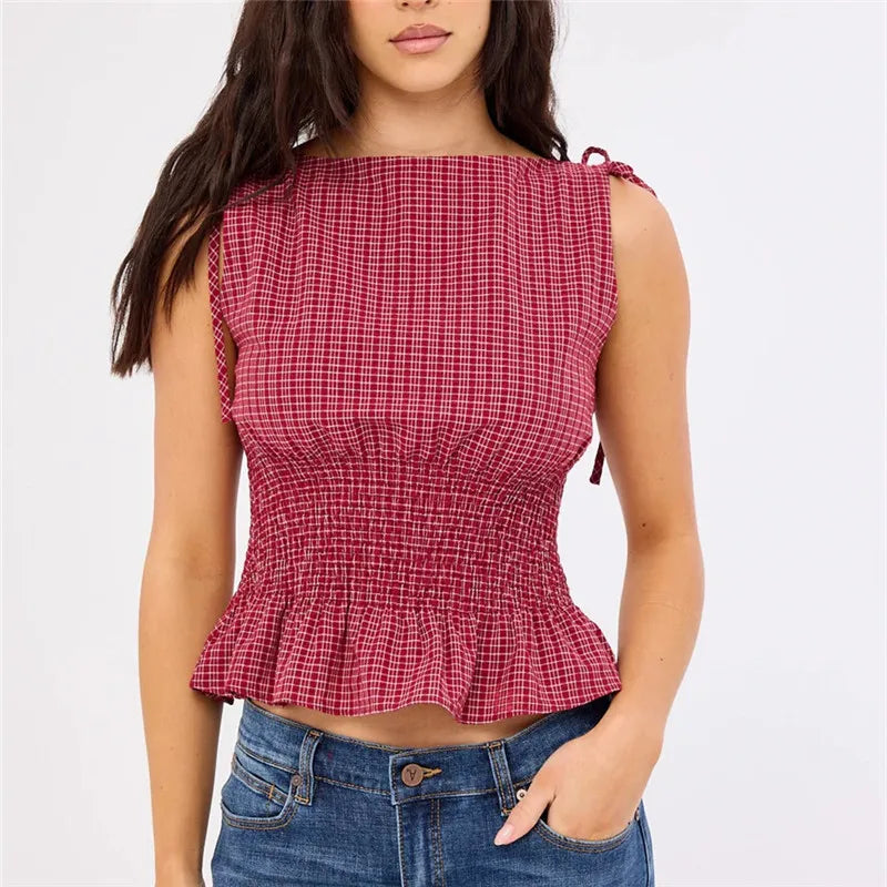 Top Élise Vichy Rosalie pour femme