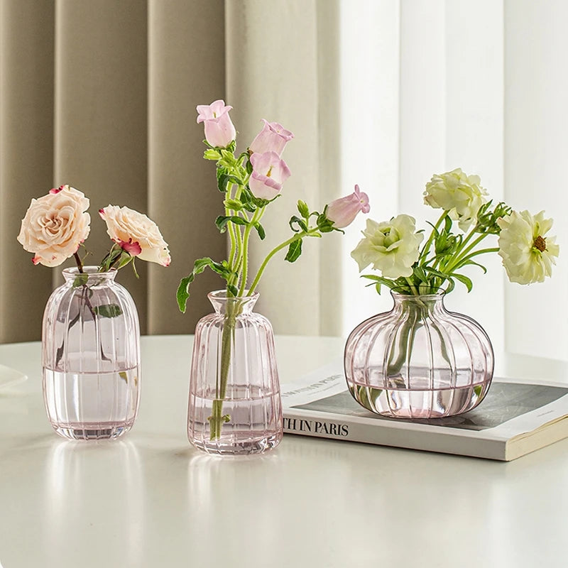 Vase Élia en verre transparent minimaliste